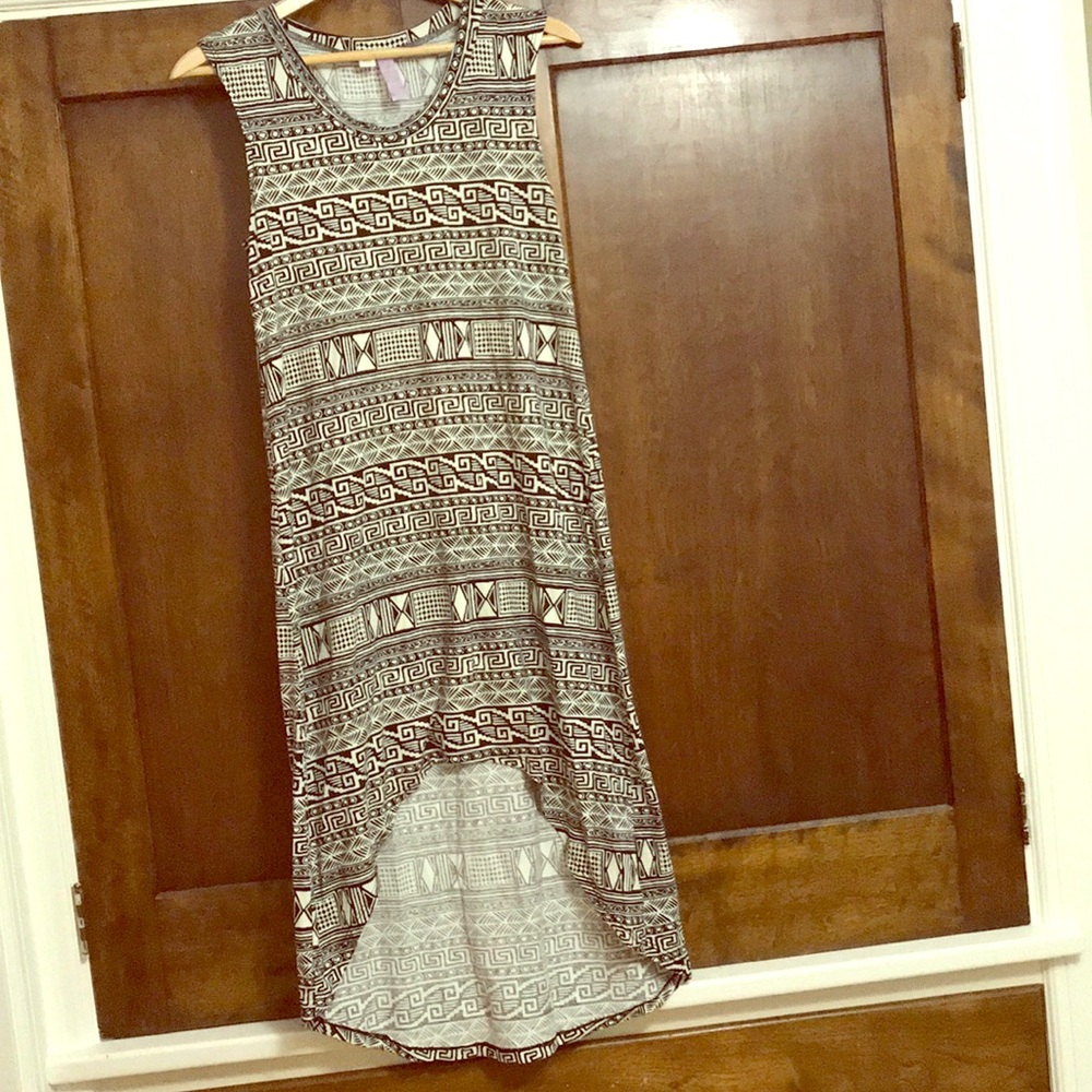Tribal design high low dress